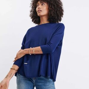 Mersea Catalina Travel Sweater in Blue O/S